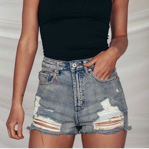 Signature 8 denim jean shorts